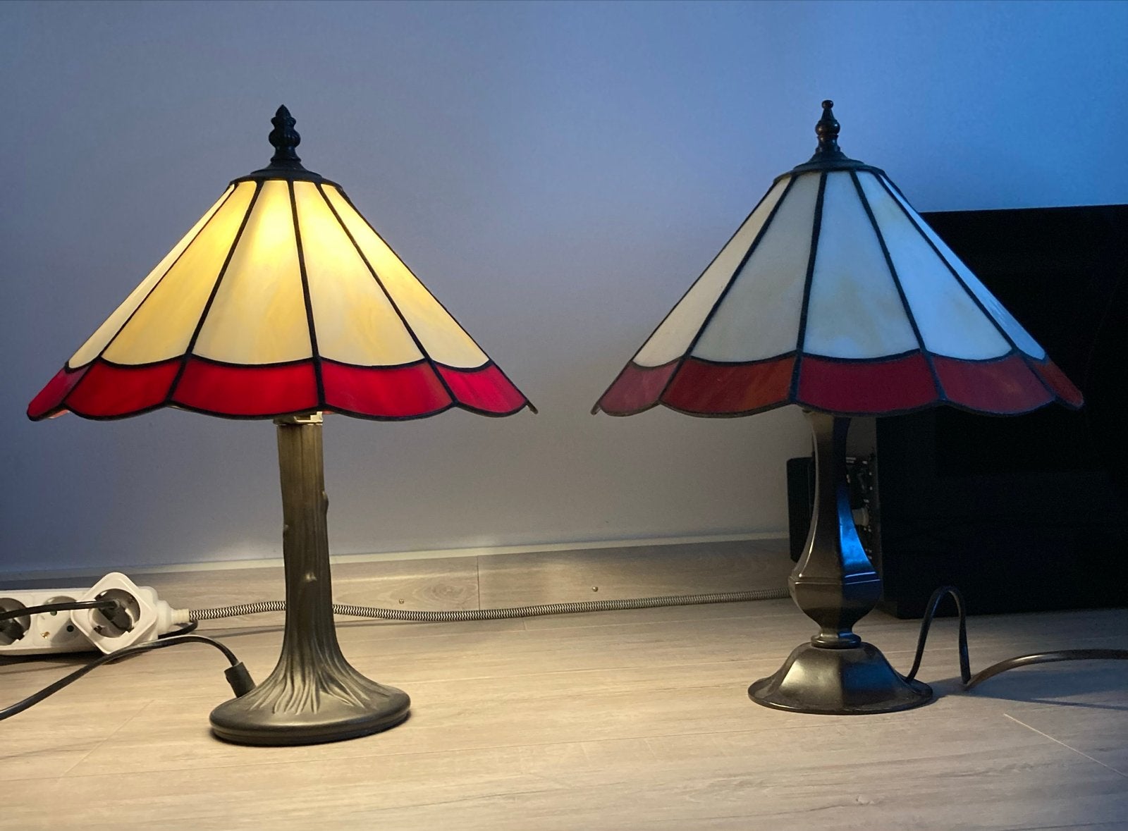 Set van 2 Tiffany-stijl tafellampen, Ophalen of Verzenden
