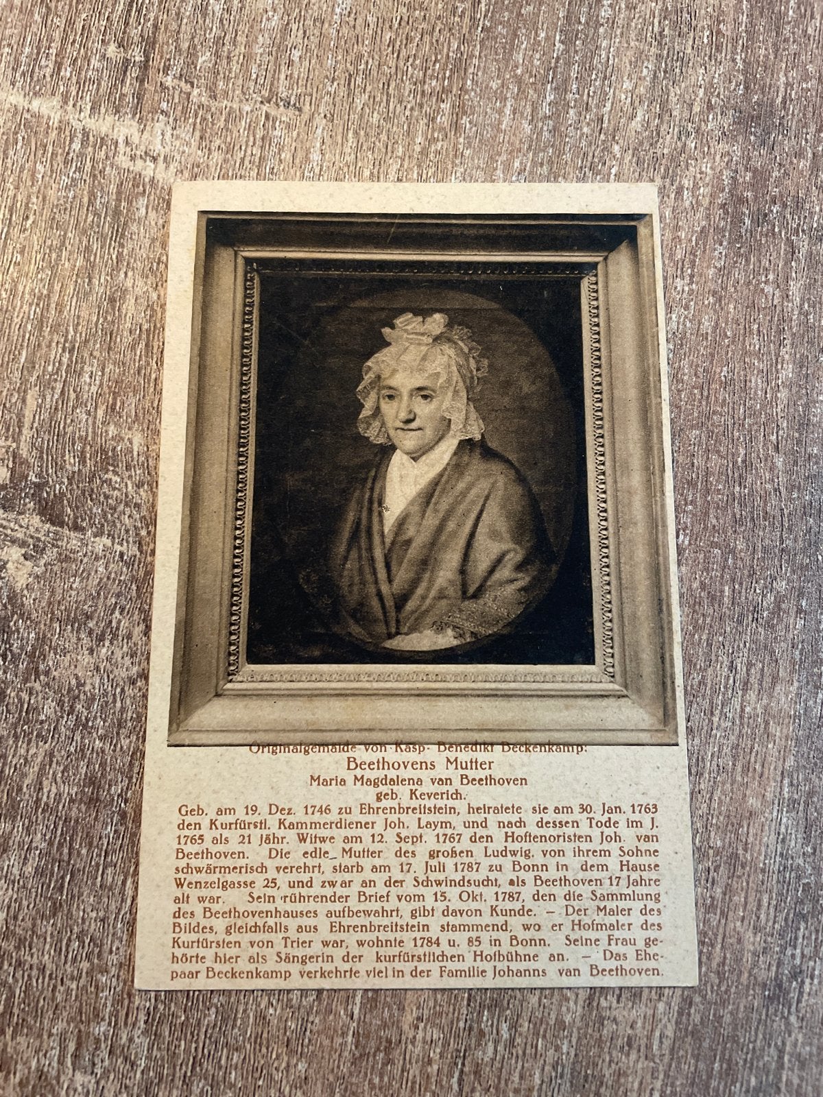 Oude ansichtkaart: Moeder van Beethoven, Maria Magdalena, Ophalen of Verzenden, Ongelopen, Muziek