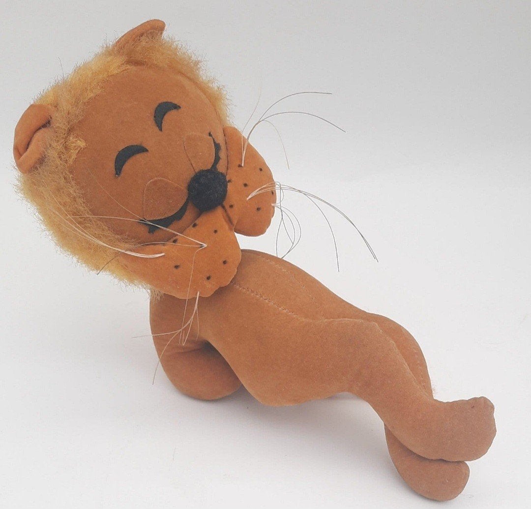 Sleeping Lion Leeuw knuffel Dakin Dream Pets origineel '60, Kinderen en Baby's, Ophalen of Verzenden, Zo goed als nieuw, Leeuw