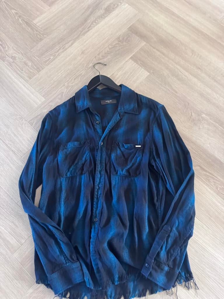 Amiri Blouse Maat S - Stijlvolle Designer Blouse, Ophalen of Verzenden, Gedragen, Blauw