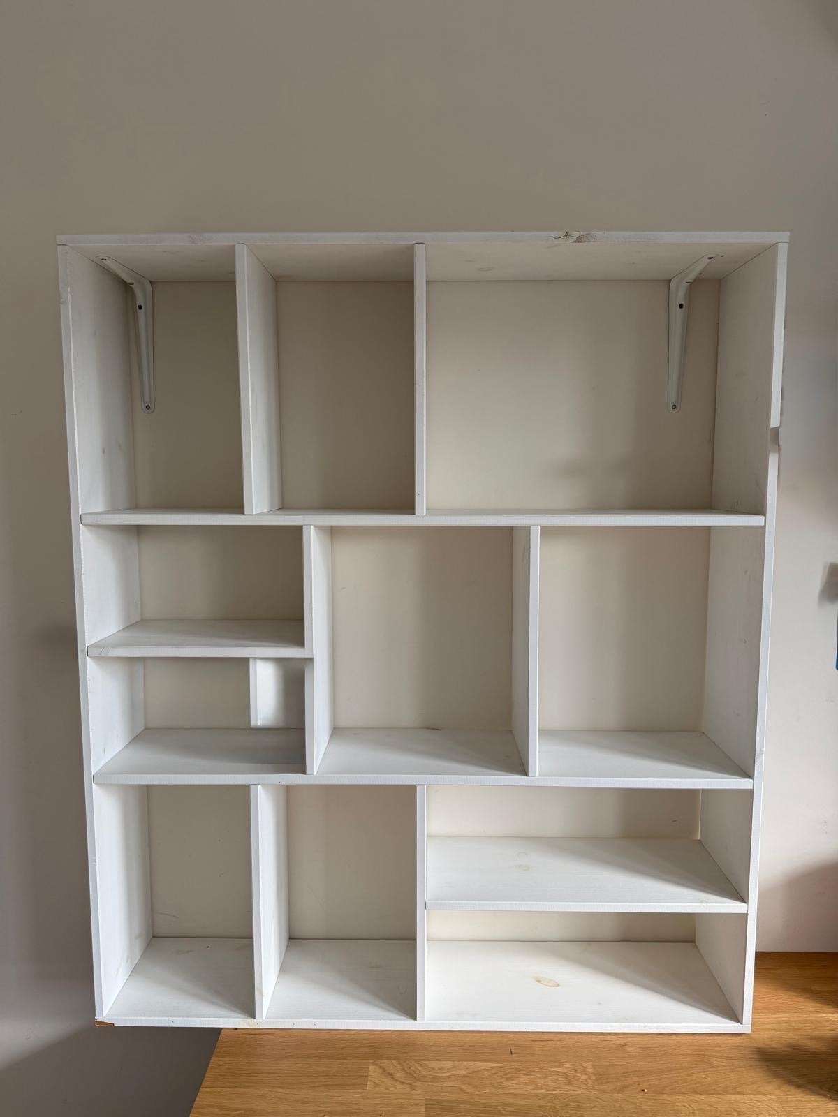VT Wonen -Vakjeskast | Witte wandkast met diverse vakken, Huis en Inrichting, Met plank(en), Gebruikt, 100 tot 150 cm, 25 tot 50 cm