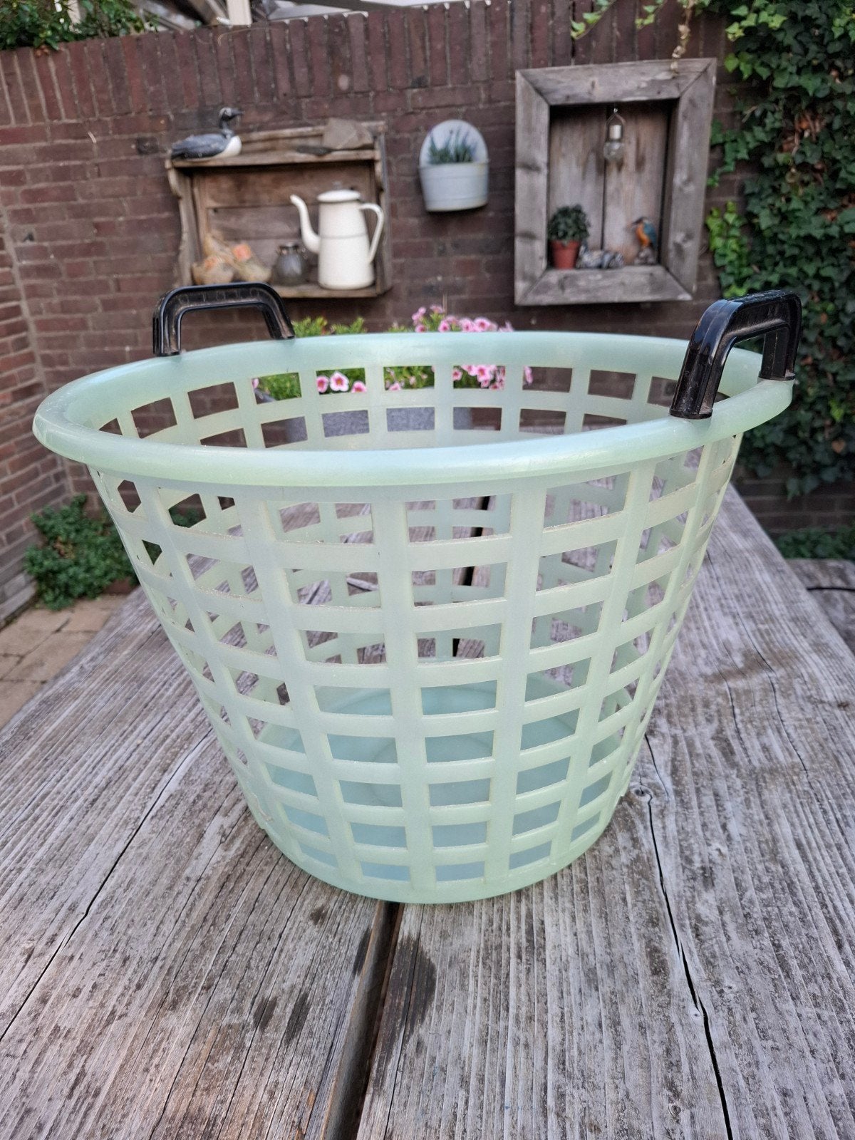 Vintage wasmand, Ophalen