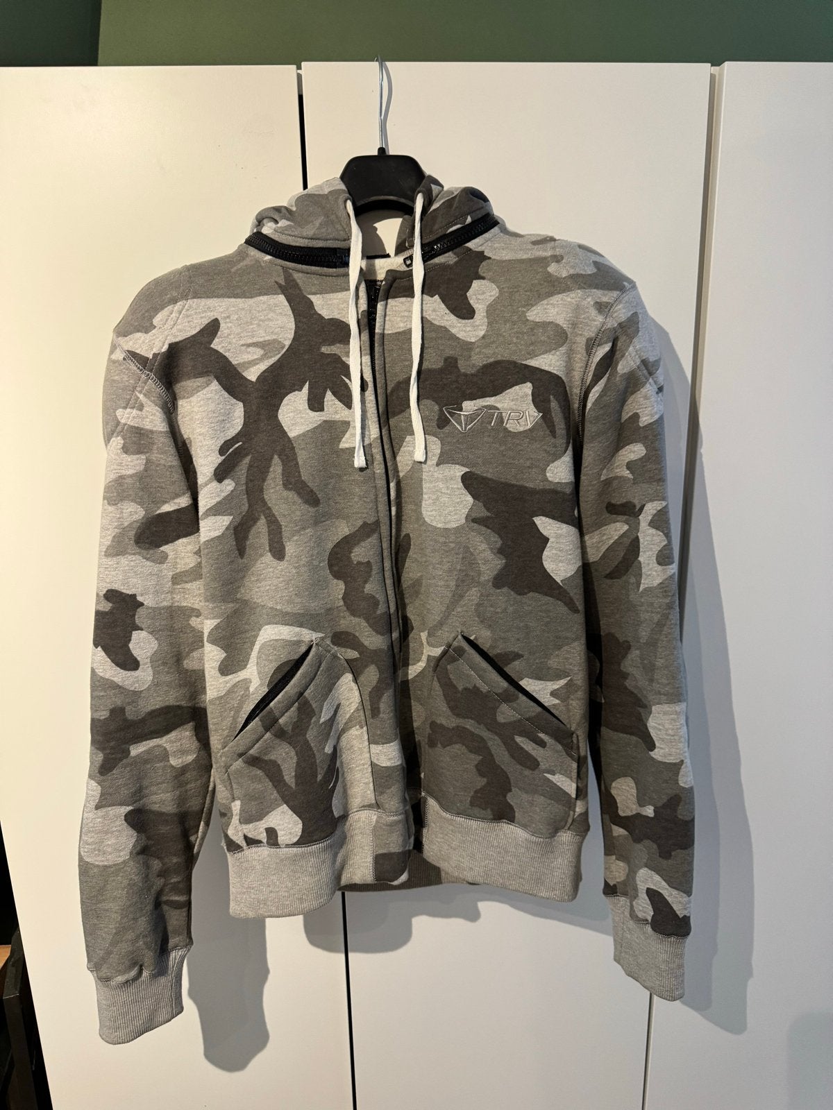 TRV Motorhoodie met uitneembare bescherming en afritsbare ca, Motoren, Kleding | Motorkleding, Ophalen, Tweedehands, Heren, Jas | textiel