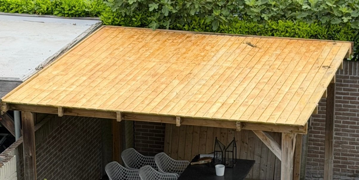 Dak planken hillhout excellence 34 stuks (lengte: 381,5cm), Ophalen, Gebruikt, Minder dan 25 mm, Plank
