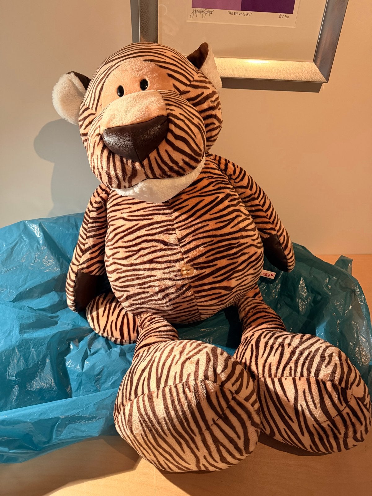NICI Tijger Knuffel - nieuw 120+cm, NICI, Ophalen of Verzenden, Middelgroot (20 tot 80 cm), Bruin