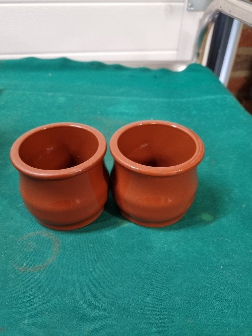 potjes bruin aardewerk 2 stuks, Tuin en Terras, Bloempotten, Ophalen of Verzenden, 'T Olde Gre-j, Info@toldegrej.nl, Endepoelstraat 20f Didam