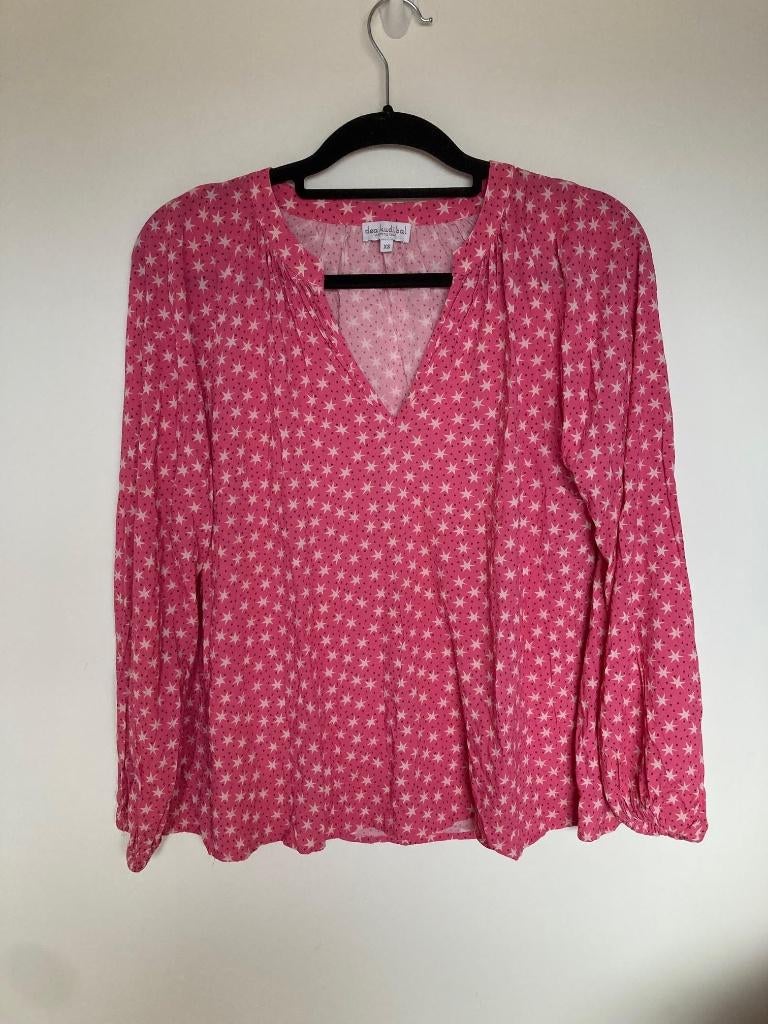 Dea Kudibal roze blouse met sterretjes maat xs, Kleding | Dames, Blouses en Tunieken, Zo goed als nieuw, Maat 34 (XS) of kleiner