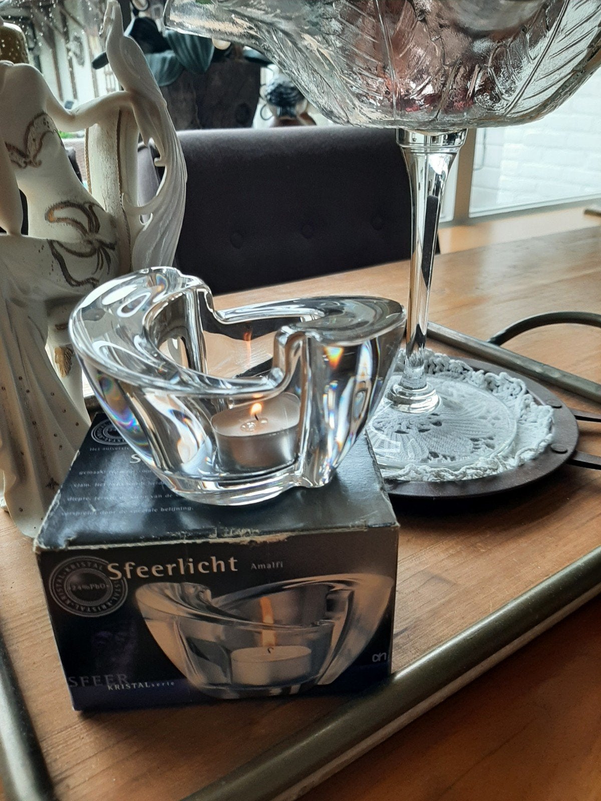 Set van 2 sfeerlichtjes  Amalfi kristal 24% PbO, Ophalen of Verzenden