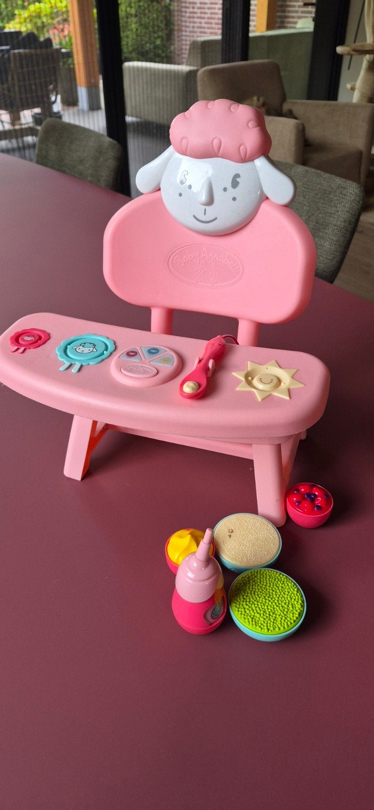 Baby Annabel interactieve kinderstoel met accessoires, Ophalen, Zo goed als nieuw