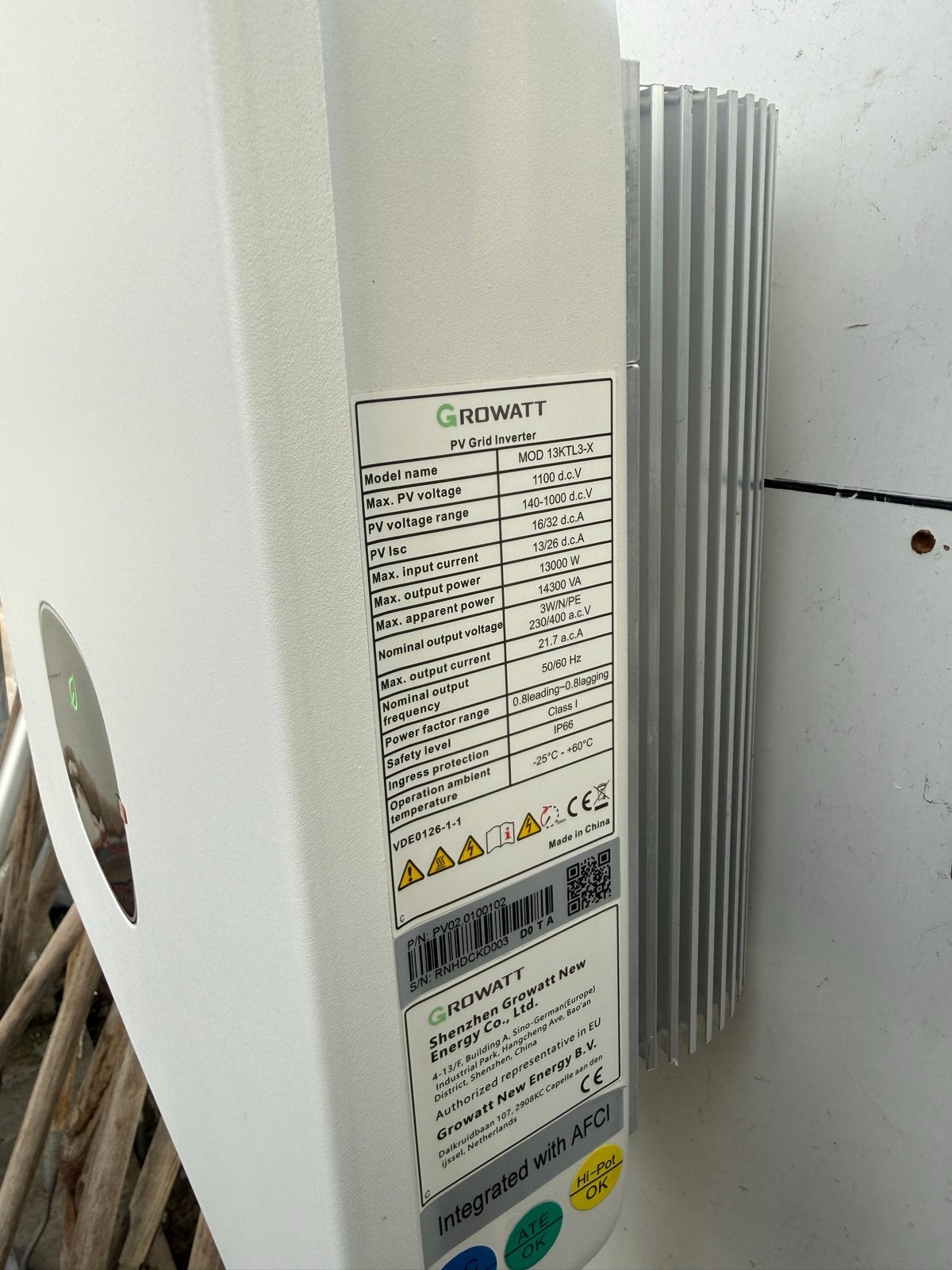 Growatt MOD 13000 TL3-X 3-fase omvormer met Shine Lan-X, Ophalen, Zo goed als nieuw, Growatt, Omvormer