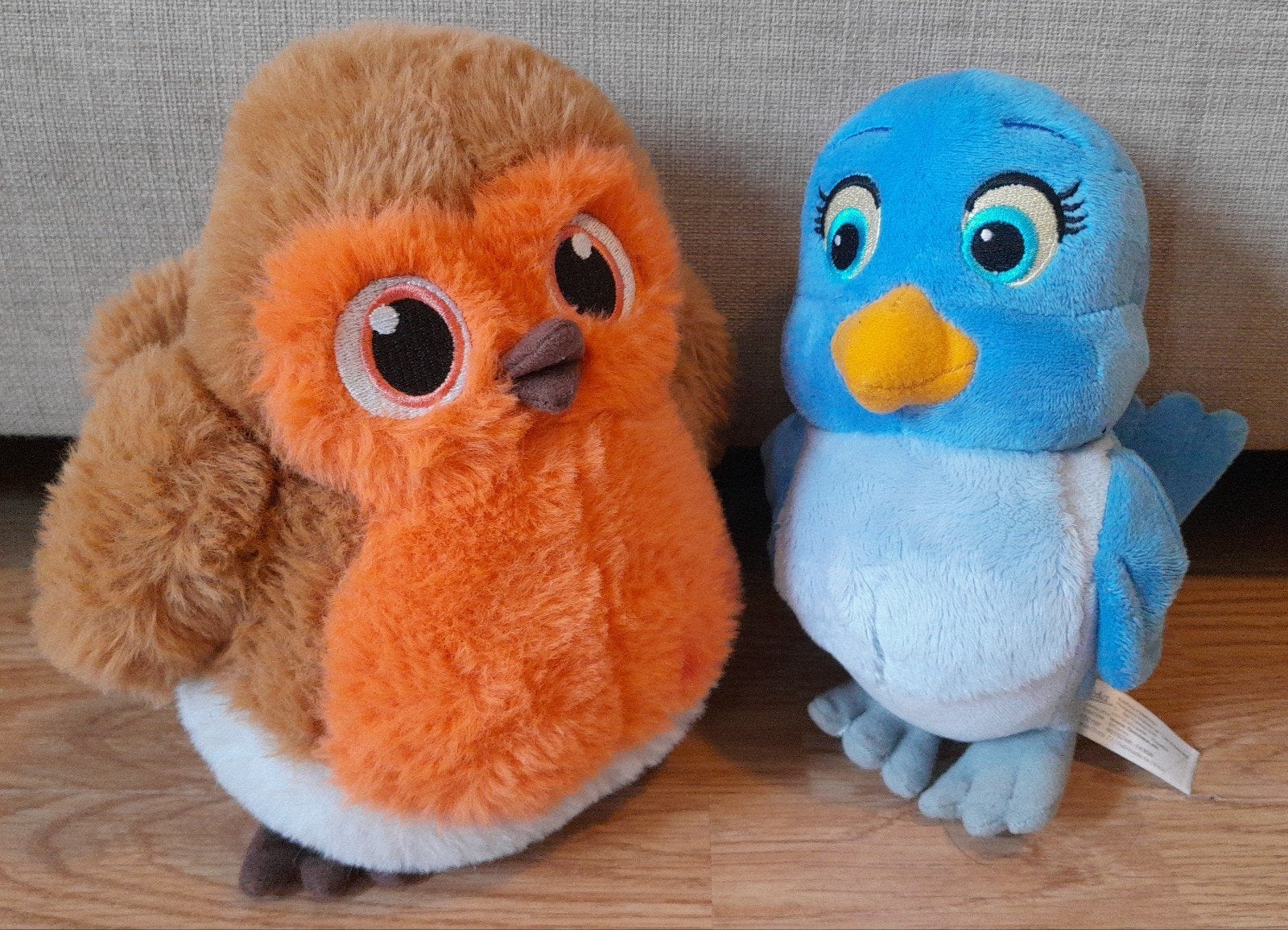 Vogel knuffel 2 leuke knuffels in 1-koop ZGAN, Ophalen of Verzenden, Zo goed als nieuw, Overige typen, Middelgroot (20 tot 80 cm)