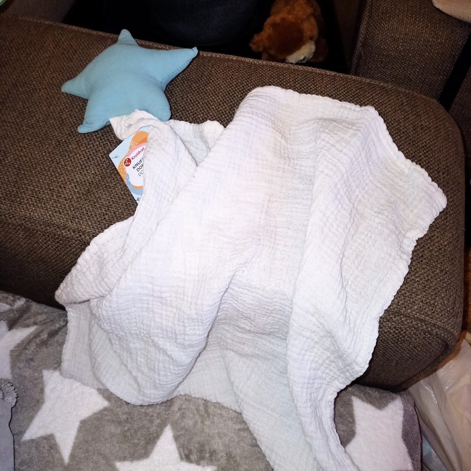Kruidvat knuffeldoek ster met mousseline doek, Ophalen of Verzenden, Nieuw, Overige typen