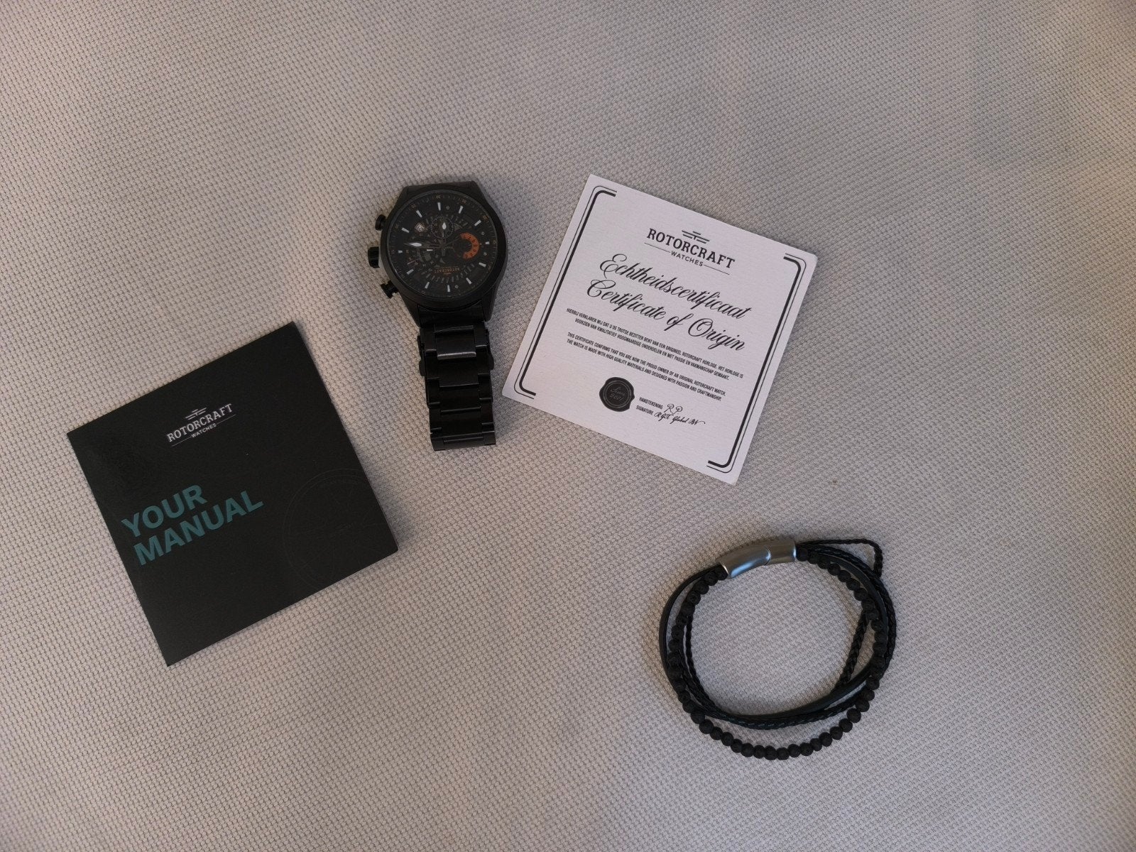 Rotorcraft Cockpit RC2202 Chrono Horloge Set met Armband, Sieraden, Tassen en Uiterlijk, Overige merken, Staal, Staal, Polshorloge