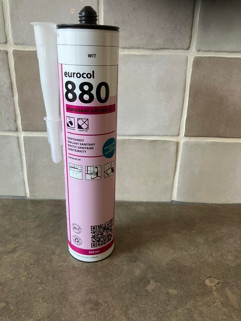 Eurocol siliconkit in de kleur wit, Doe-het-zelf en Verbouw, Tegels, Overige materialen, Wandtegels, Nieuw, 10 m² of meer
