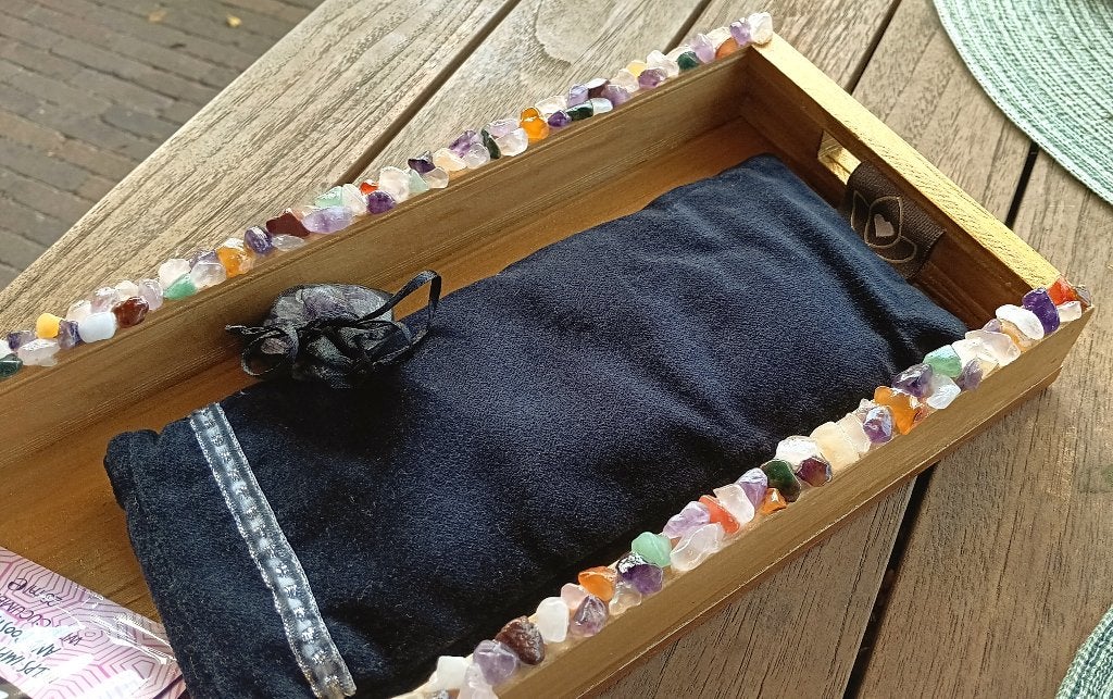 Oogkussen cadeaupakket met dienblad edelstenen, Handgemaakt, Overige typen, Onbekend, Nieuw