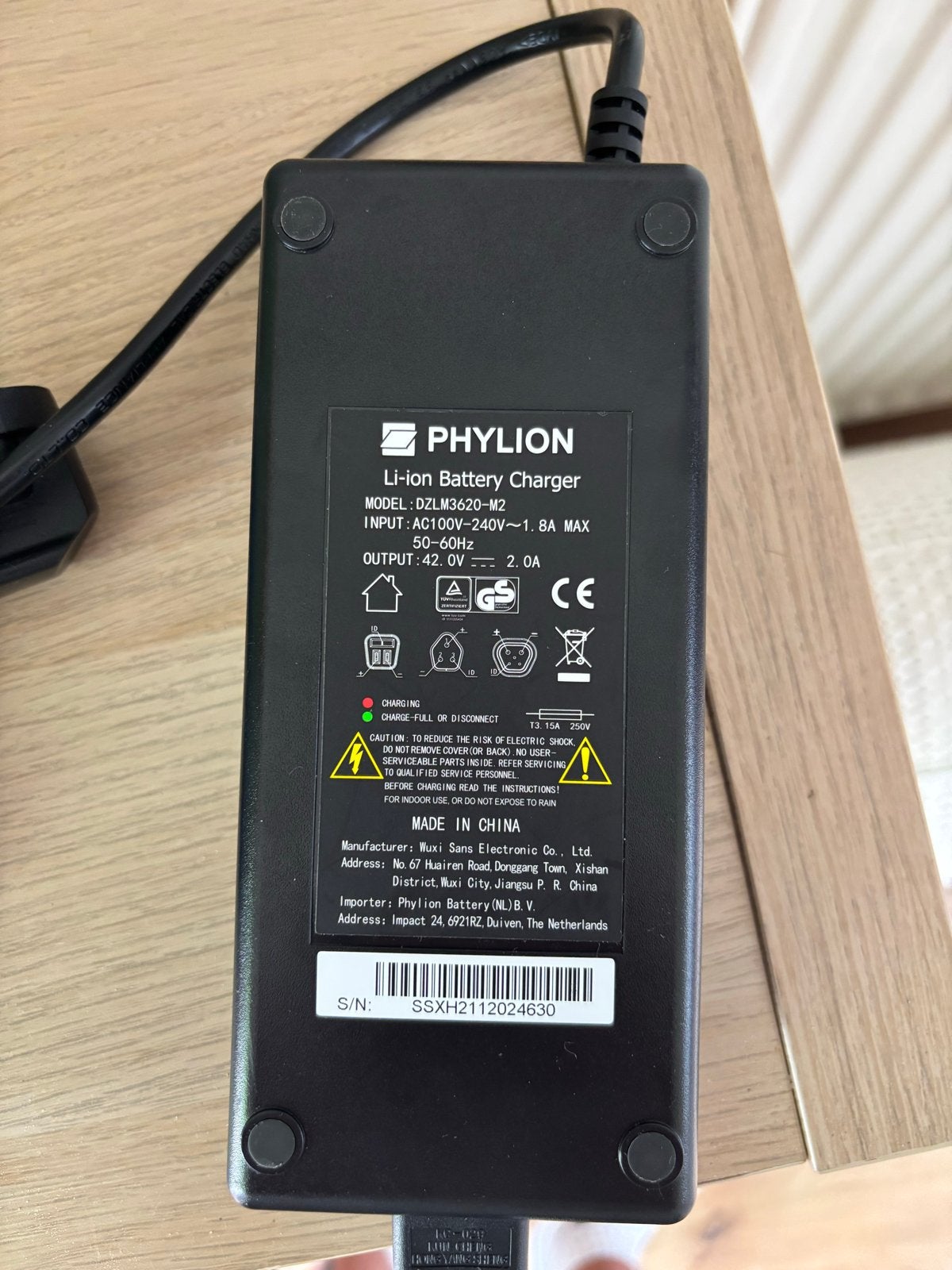 Phylion Accu Li-ion Batterijlader DZLM3620-M2, Ophalen, Gebruikt
