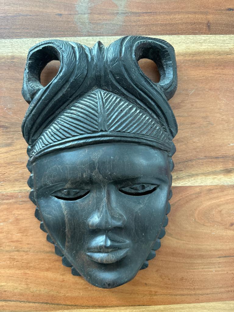 Vintage Houten Masker - Handgesneden Afrikaanse Kunst, Ophalen of Verzenden