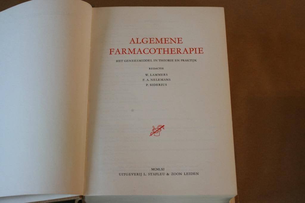 Algemene Farmacotherapie Geneesmiddel theorie praktijk 1961, Boeken, Ophalen of Verzenden, Gelezen, Natuurwetenschap