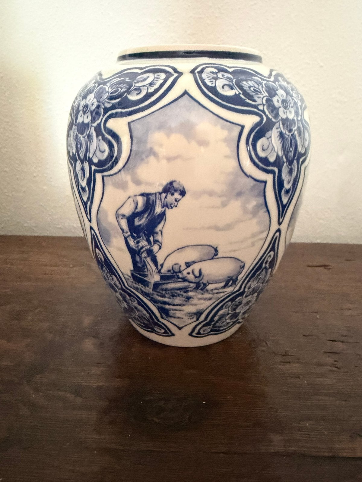 Vintage Delfts Blauwe vaas - Regina Gouda (CHV Cehave 1986), Ophalen of Verzenden