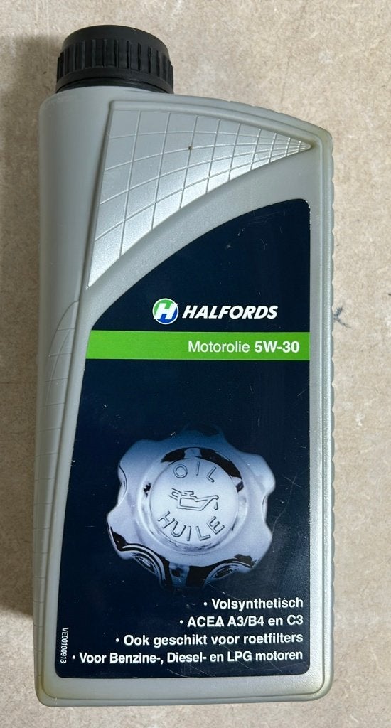 Motorolie 5W-30 NIEUW ongeopend diesel benzine LPG halfords, Ophalen of Verzenden, Nieuw