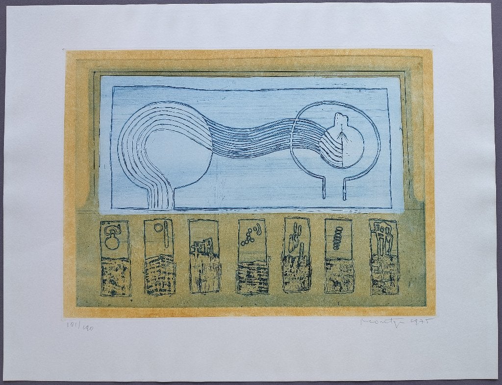 Jan Montyn – gesigneerde ets - prent 190, Ophalen of Verzenden, Ets, Gesigneerd