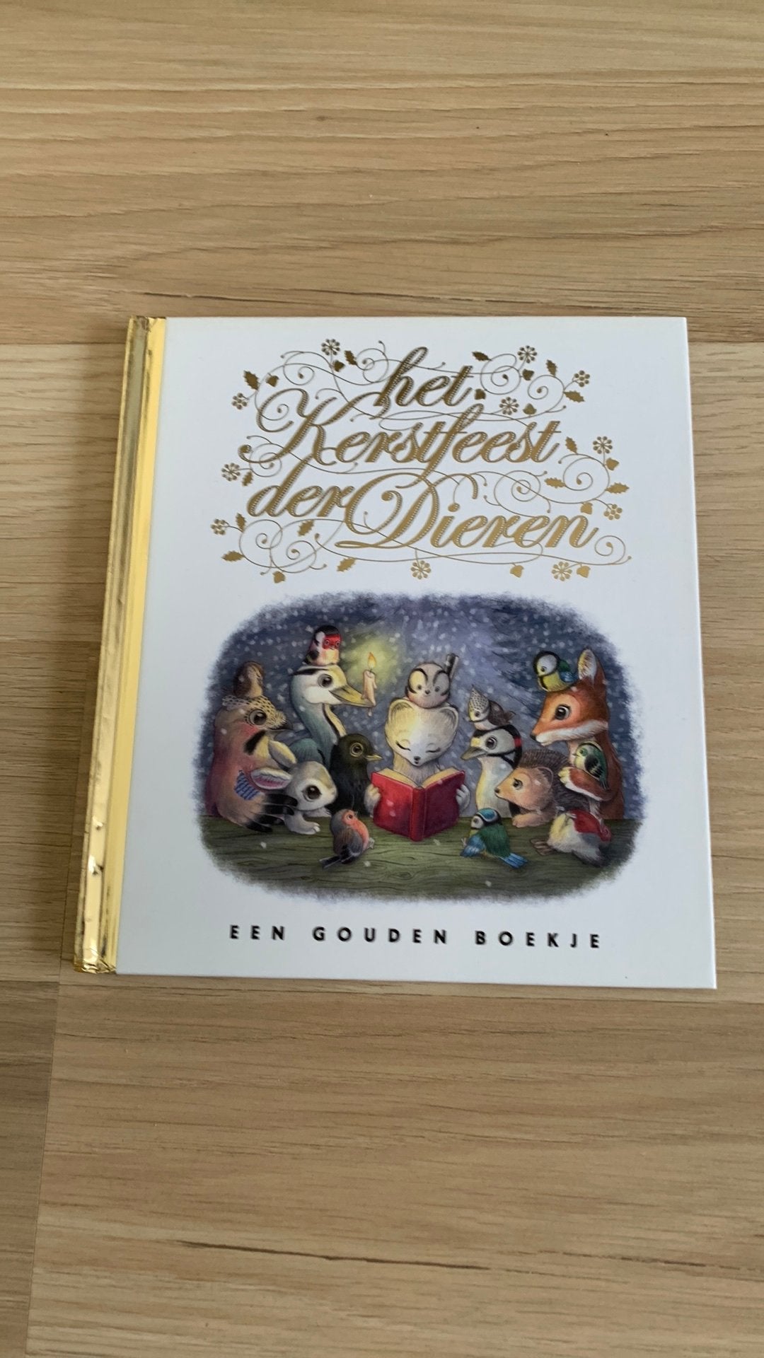 Luxe Gouden boekje - Het Kerstfeest der Dieren, Ophalen of Verzenden, Zo goed als nieuw