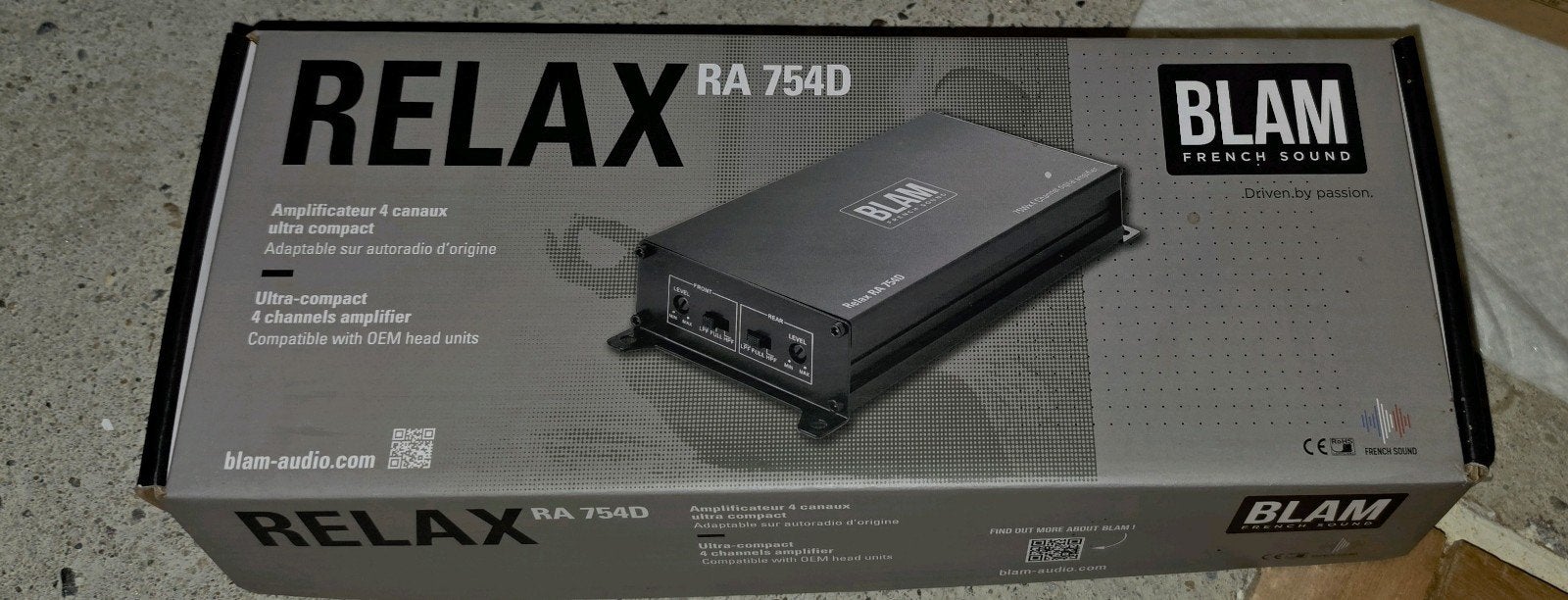 Nieuwe BLAM RA754D 4-kanaals versterker - Ultra-compact, Auto diversen, Ophalen of Verzenden, Nieuw