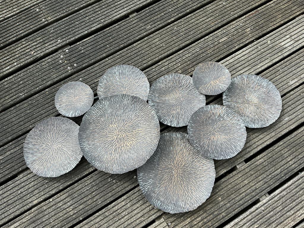 Metalen Wanddecoratie, Ophalen, Metaal, Wandsculptuur, Meerkleurig