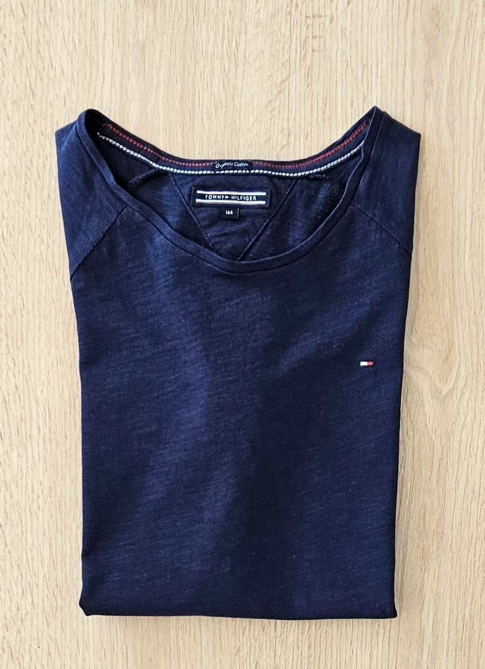 Tommy Hilfiger Donkerblauw Shirt Mt 164, Meisje, Ophalen of Verzenden, Shirt of Longsleeve, Tommy Hilfiger