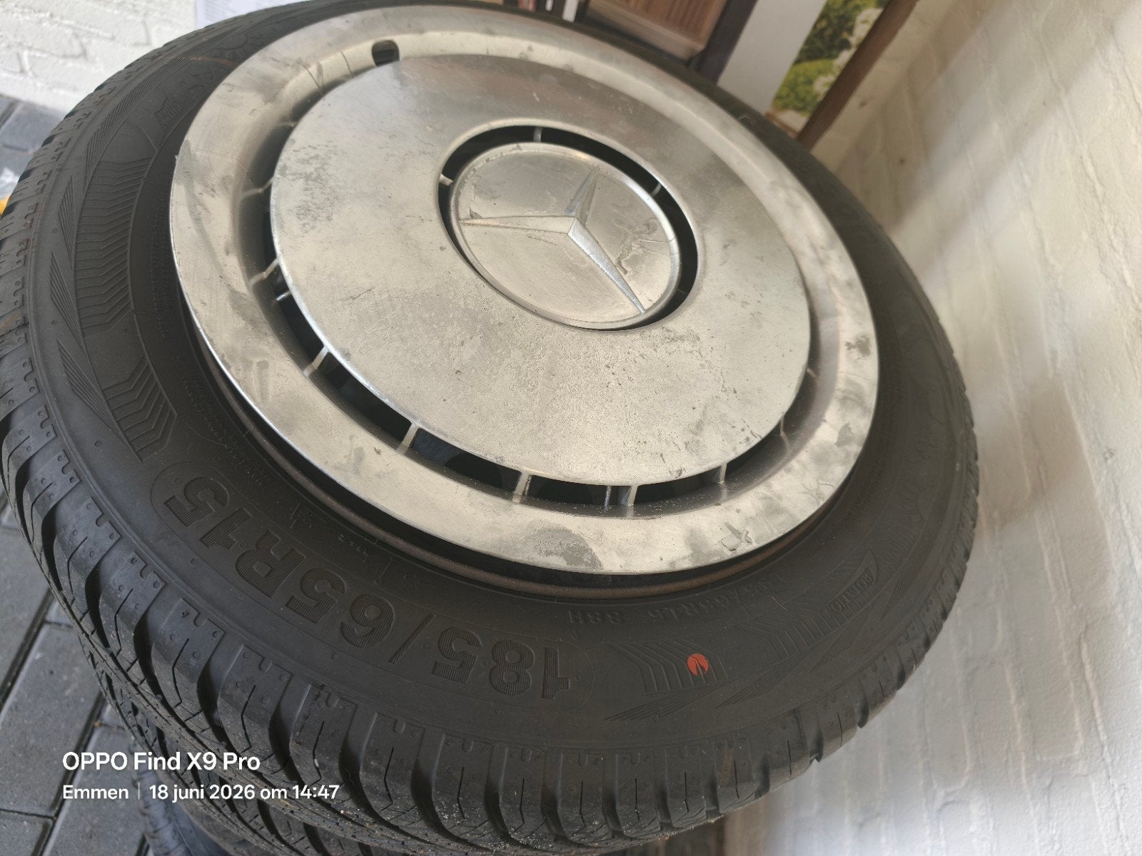 Mercedes w201 190E 185/65R15 all season bandenn met Velgen, Ophalen of Verzenden