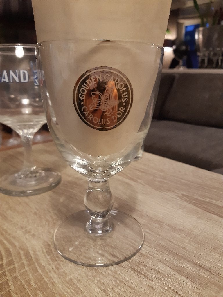 Gouden Carolus bierglas (Z209-56), Ophalen of Verzenden, Zo goed als nieuw, Glas of Glazen, Overige merken