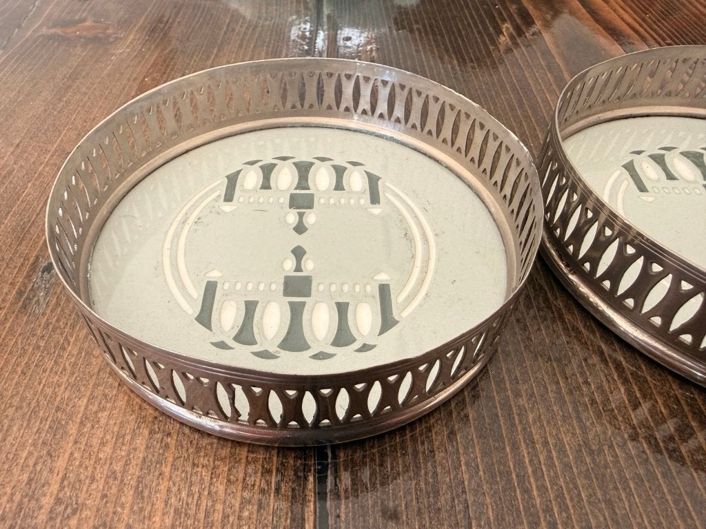 Oude Villeroy & Boch wijnflesonderzetters – 3 stuks, Ophalen of Verzenden