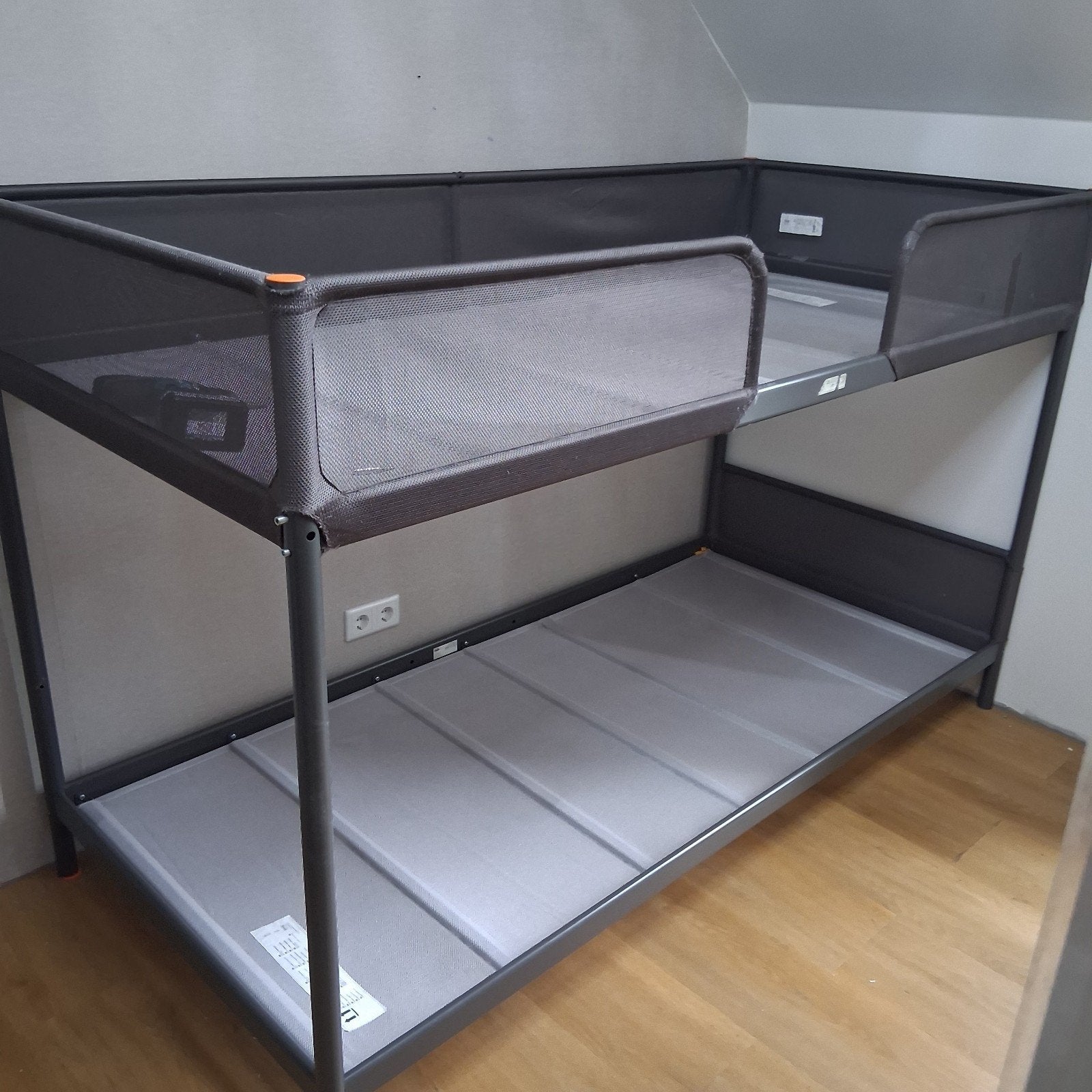 IKEA Tuffing Stapelbed - Grijs, Ophalen, Gebruikt, 90 cm, Eenpersoons