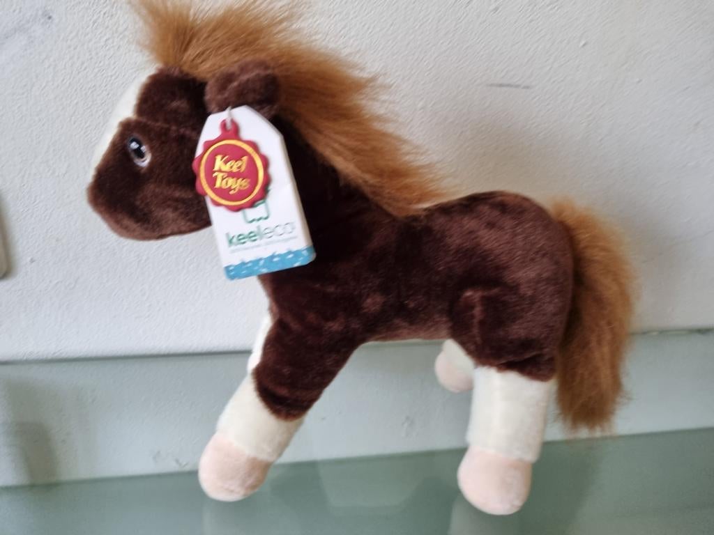 Orig,KEEL(ECO)TOYS, PAARD, 35cm, Batch/Kaart/Label, Nieuw!, Paard, Overige merken, Nieuw, Ophalen of Verzenden