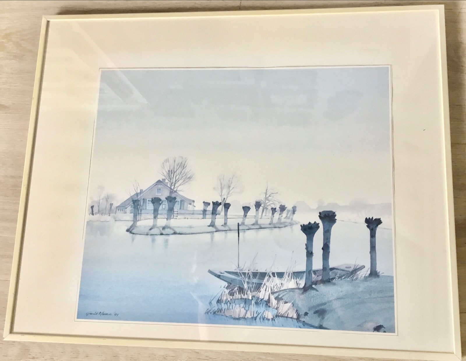 PRINT VAN EEN SCHILDERIJ VAN GERRIT NEVEN 50,5 X 40,5 CM., Gebruikt, Ophalen of Verzenden, Print, 5 – 50