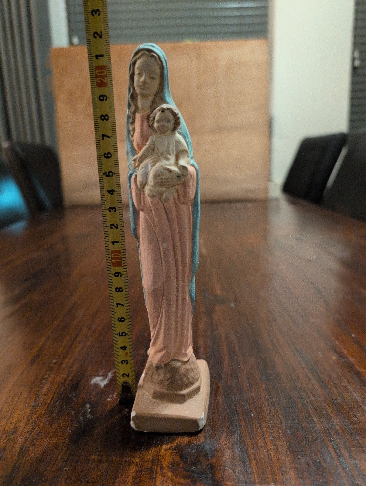 Vintage Mariabeeld met Kindje Jezus - Handgeschilderd, Antiek en Kunst, Ophalen of Verzenden