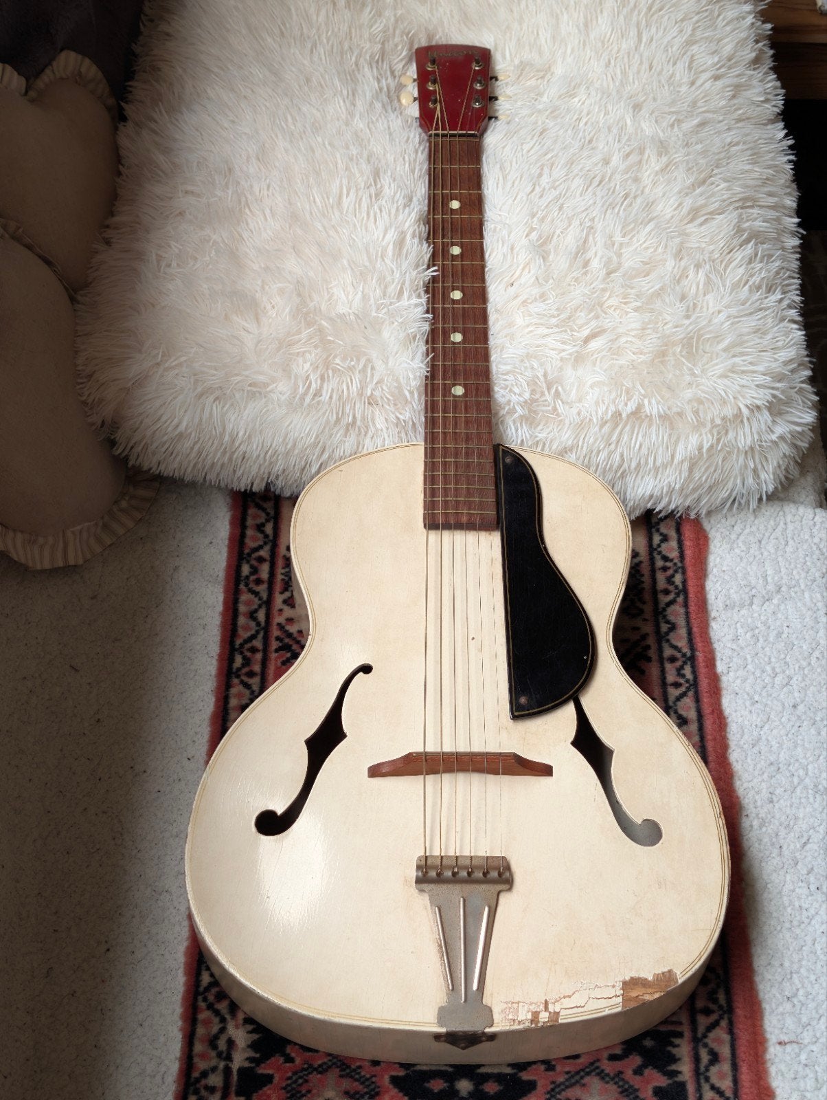 ZOLDERVONDST: 80 Jaar Oude Unicon Archtop + Masterclass, Ophalen, Gebruikt, Hollow body, Overige merken