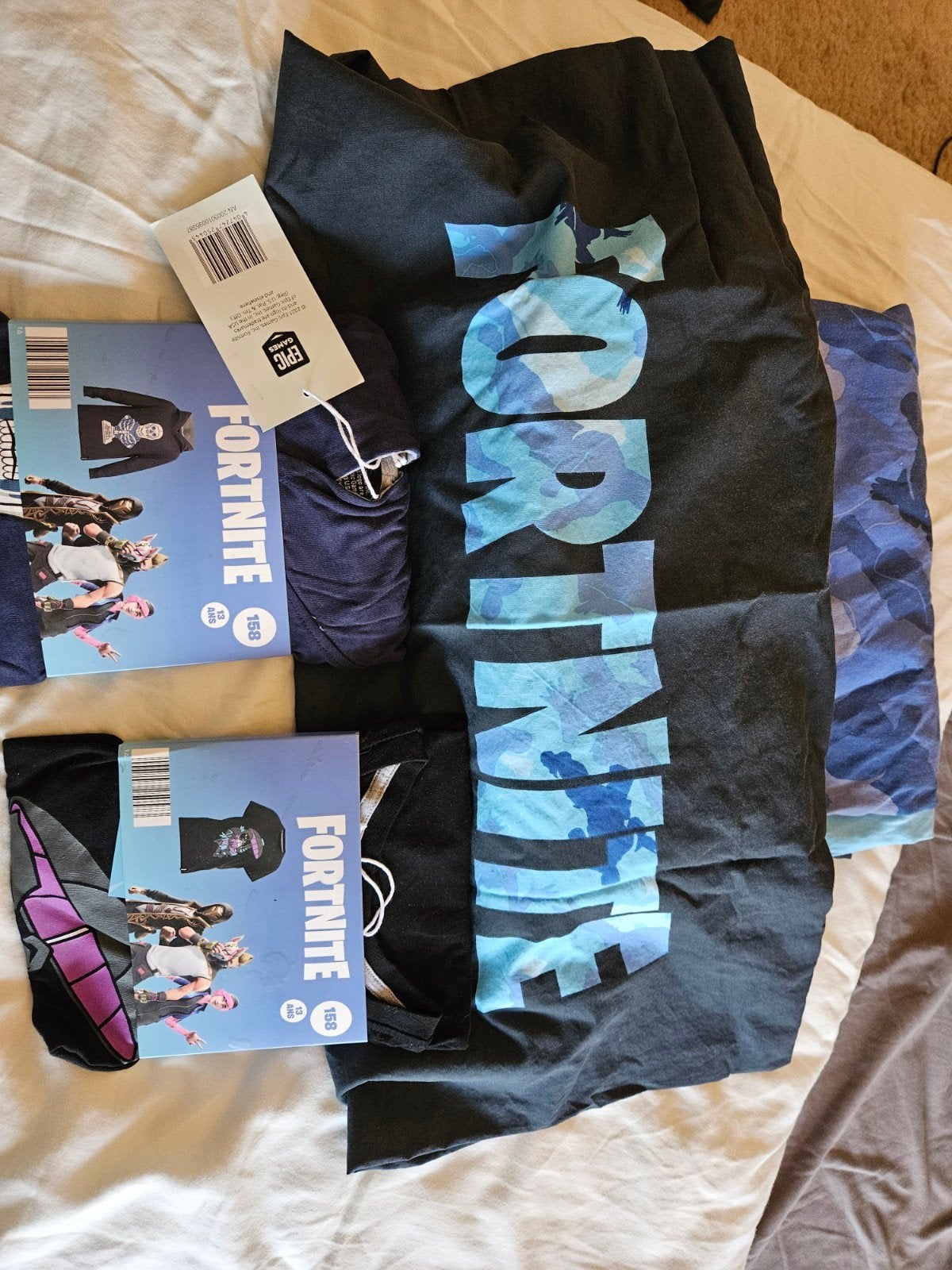 Fortnite Pakket: Dekbedovertrek en 2 T-shirts Maat 158, Ophalen of Verzenden, Nieuw, Fortnite, Jongen of Meisje