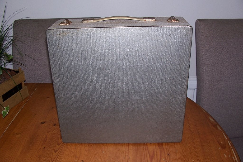 oude harmonica koffert voor lp's nr 10, Ophalen of Verzenden, Gebruikt, 12 inch, LP