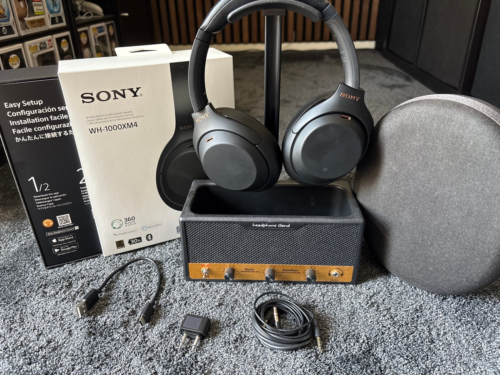 Sony WH-1000XM4 Noise Cancelling Headset compleet, Audio, Tv en Foto, Koptelefoons, Bluetooth, Ophalen of Verzenden, Zo goed als nieuw