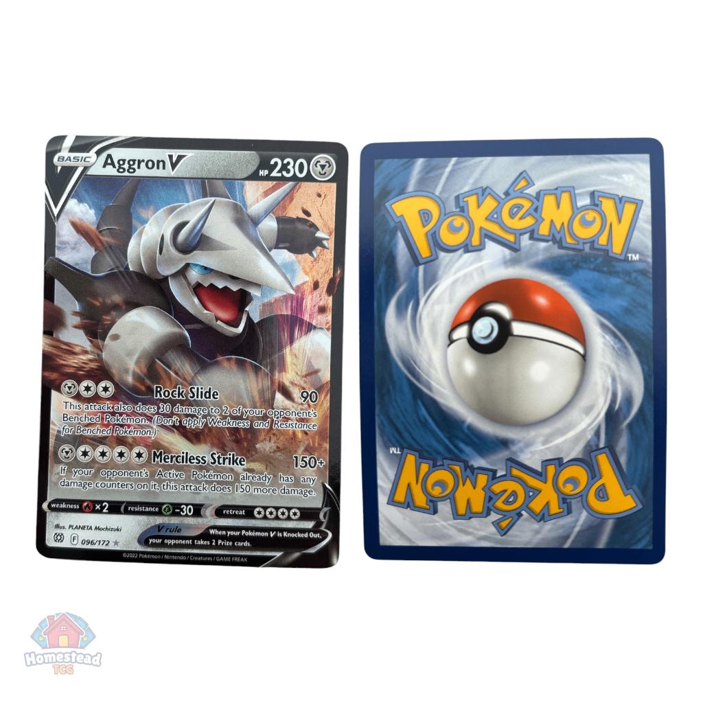 Aggron V 096/172 Brilliant Stars V Rare NM, Verzenden, Zo goed als nieuw, Losse kaart, Foil