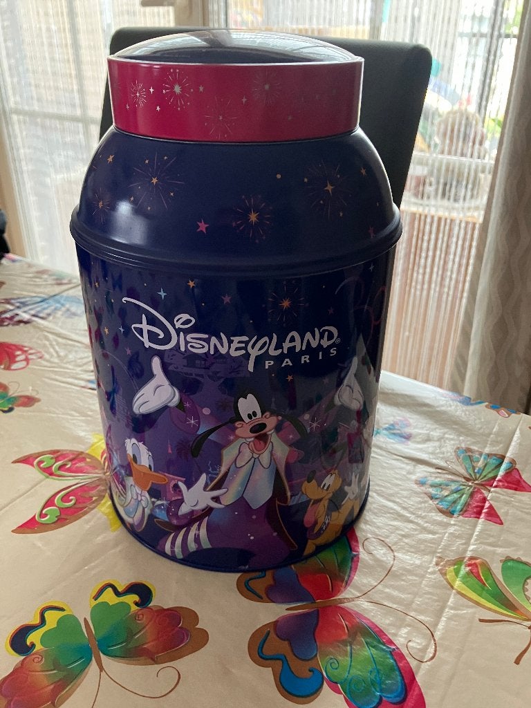 Groot koekjesblik 30 jaar Disneyland Parijs (Mickey Minnie), Ophalen of Verzenden, Mickey Mouse, Overige typen