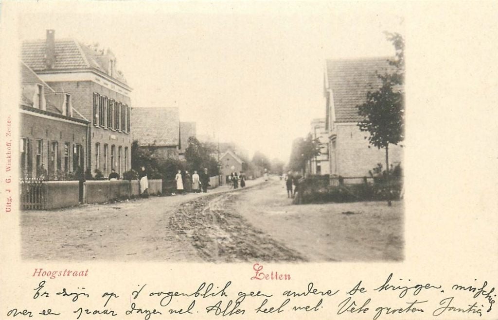 701-368-013 Zetten Hoogstraat, Verzamelen, Ansichtkaarten | Nederland, Verzenden, Voor 1920, Gelderland