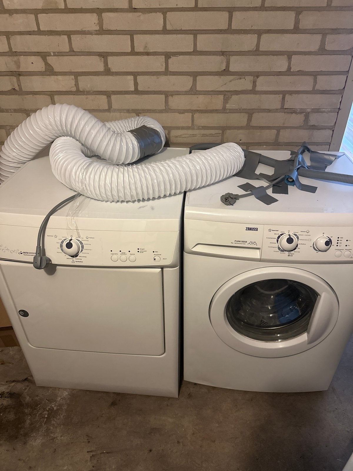 Zanussi Wasmachine ZWF5140P & Wasdroger ZTB 271 Set, Ophalen, Zo goed als nieuw