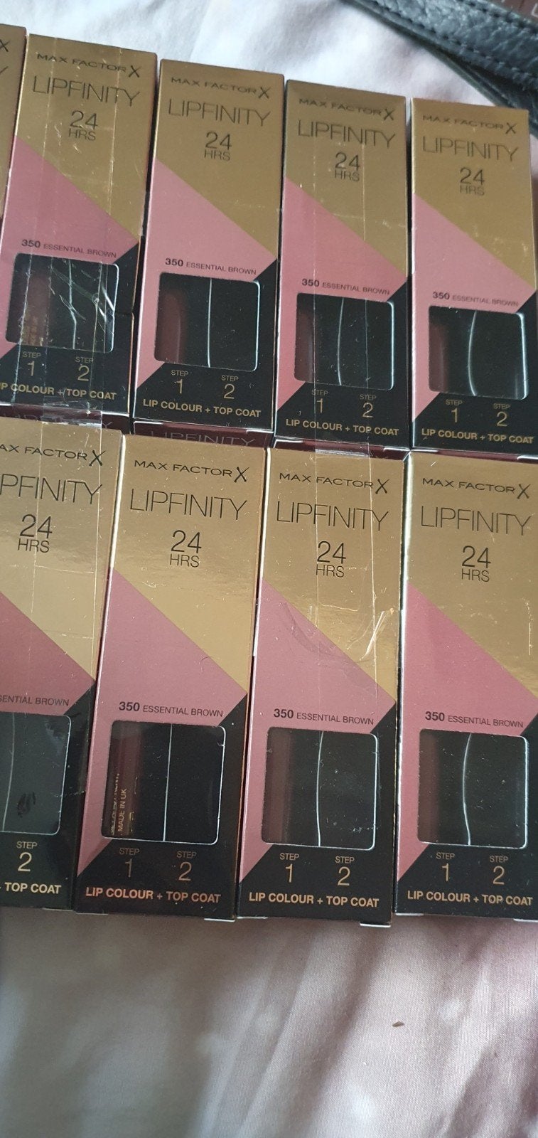 10x Max Factor Lipfinity 350 Essential Brown zonder topcoat, Verzenden