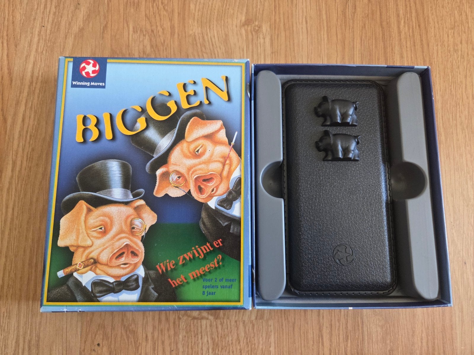 Biggen (oude versie) spel, Vijf spelers of meer, Ophalen of Verzenden, Zo goed als nieuw, Winning Moves