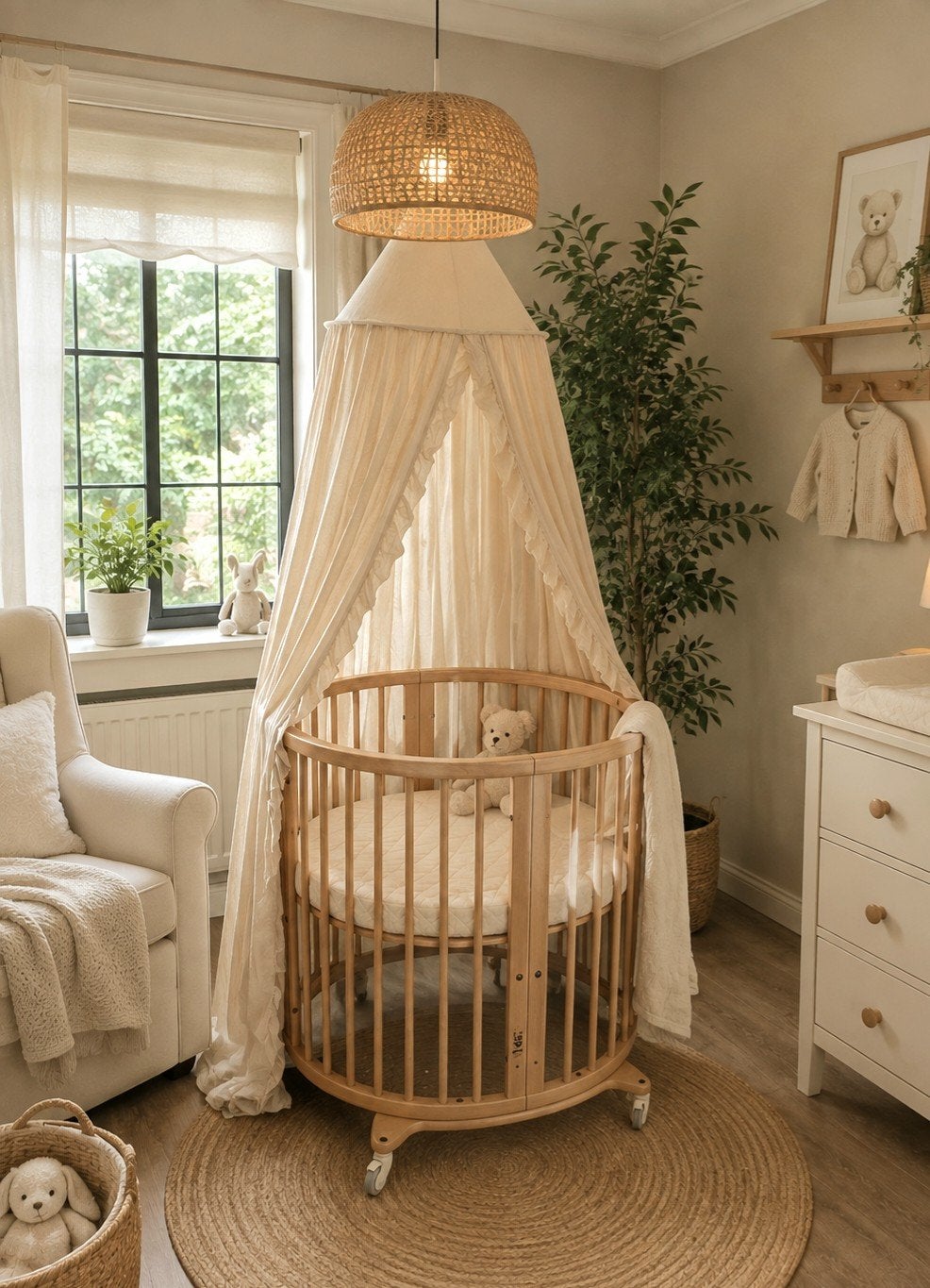 Stokke Sleepi Mini WIEGJE Naturel hout incl.matras, Ophalen, Zo goed als nieuw, Wieg