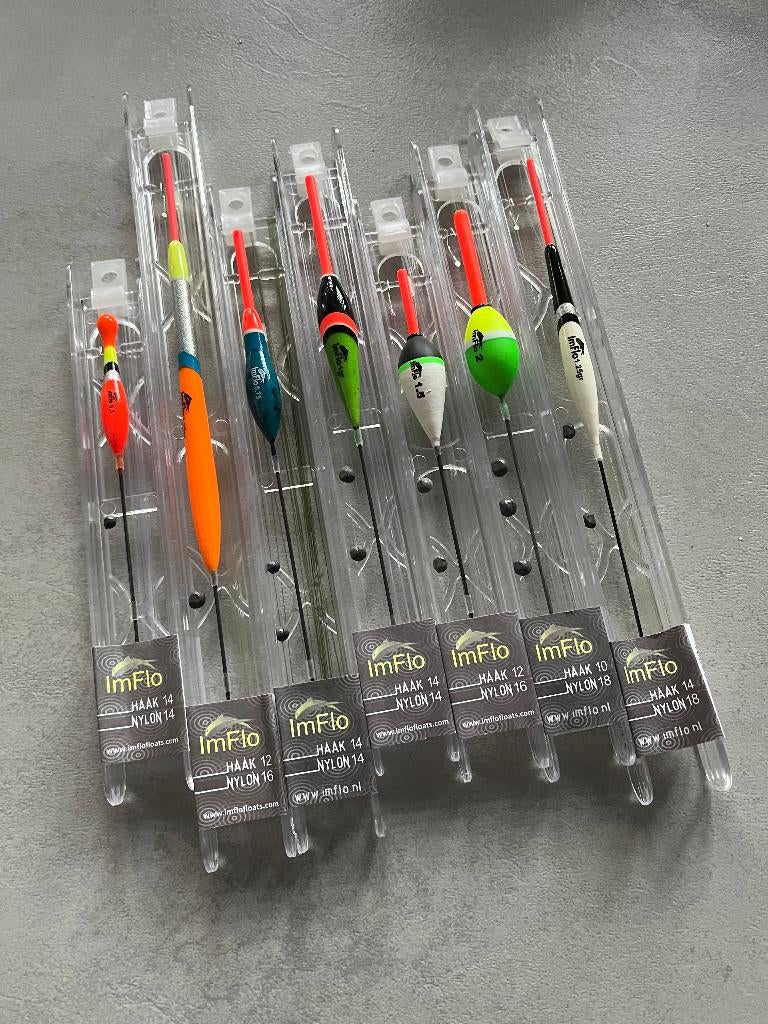 adv 315 / NIEUW mixset 7 complete dobbertuigjes IMFLO, Ophalen of Verzenden, Nieuw, Dobber of Lood
