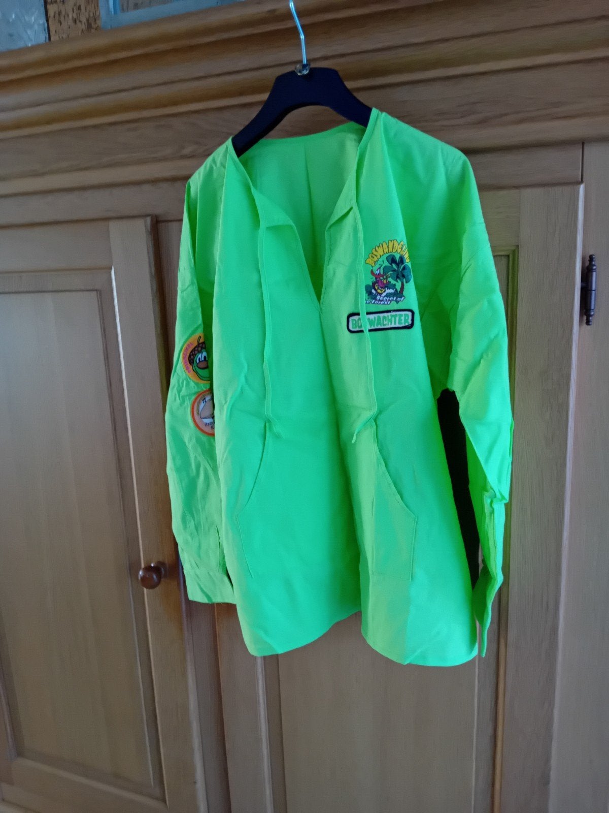 Neon Groen Carnaval Jasje - Boswachter Thema, Maat 38/40 (M), Carnaval, Ophalen of Verzenden, Onbekend