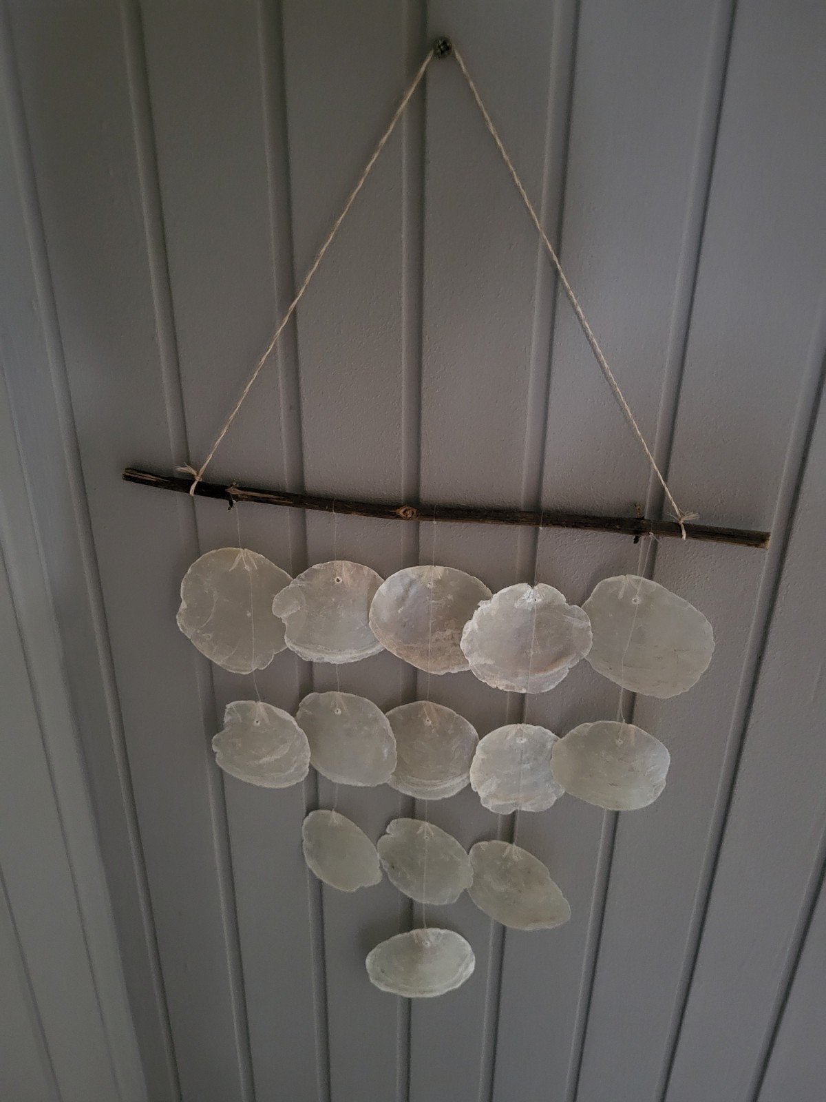 Decoratieve schelpenhanger, Huis en Inrichting, Gebruikt, Boho, Ophalen of Verzenden, Natuurlijk materiaal